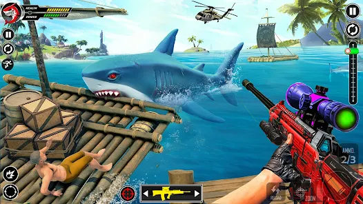 Shark Attack FPS Sniper Game 3