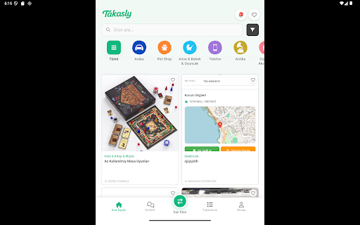 Takasly - Eşyalarını Takas Et