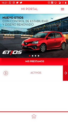 Toyota Servicios Financieros Screenshot