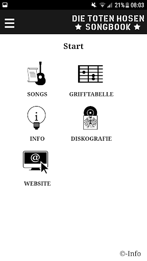 Android application Die Toten Hosen Songbook - Bis screenshort