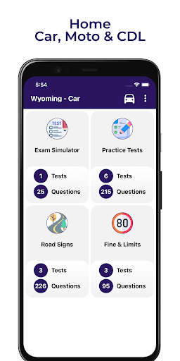 Android application DMV Study: WY Practice Test screenshort