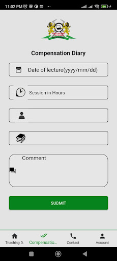 Kabete N.P - Teaching Diary Screen 2
