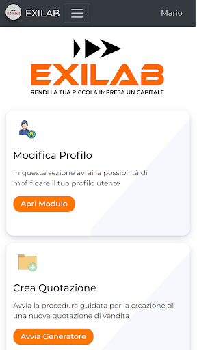 Android application EXILAB screenshort