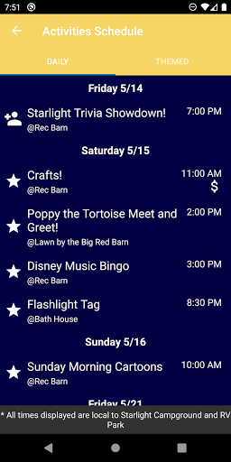 Screenshot of Starlight Campground & RV Park