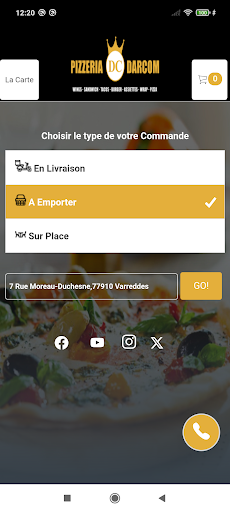 Android application PIZZERIA DARCOM screenshort