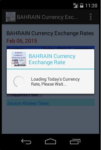Android application BAHRAIN Currency Exchange Rate screenshort