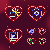 Wow Valentine Neon Icon Pack icon