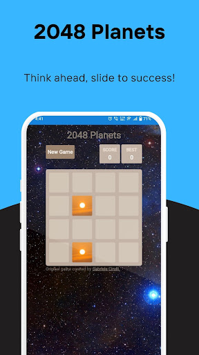 Android application 2048 Planets screenshort