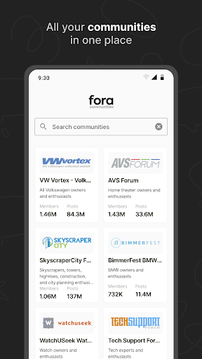 Fora Communities Screen 2
