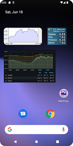 Android application Web Image Widget screenshort