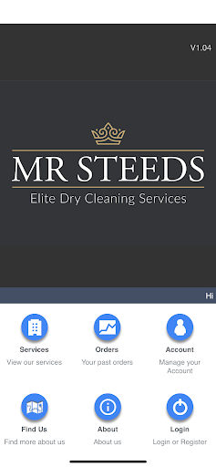 Android application Mr Steeds Dry Cleaners screenshort