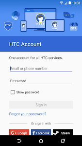 HTC Account—Services Sign-in Unknown