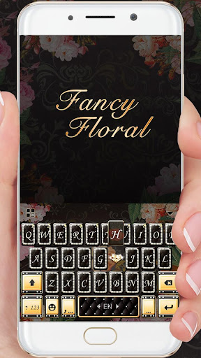 Fancy Floral Keyboard Theme Screen 2