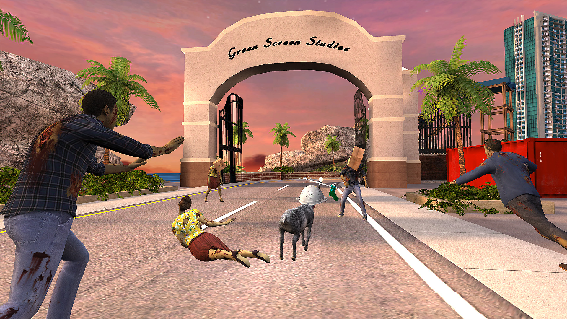 Android application Goat Simulator GoatZ screenshort