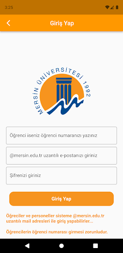 Mersin Üniversitesi Screen 2