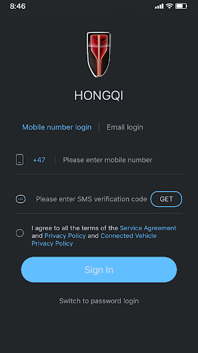 Android application HONGQI screenshort