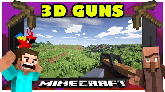 3D Gun Mod For Minecraft PE