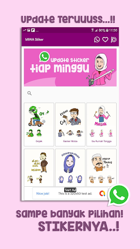 Android application MIWA Stiker screenshort