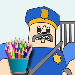 Obby Prison Coloring: Barry