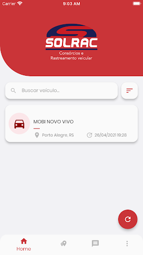 Android application Solrac Rastreamento Veicular screenshort
