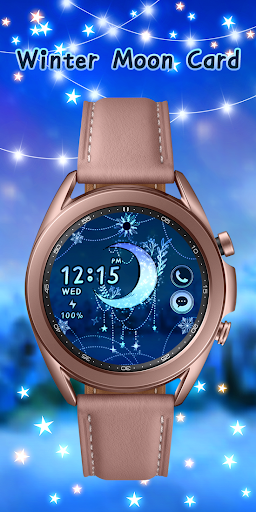 Android application Winter Moon Card_Watchface screenshort