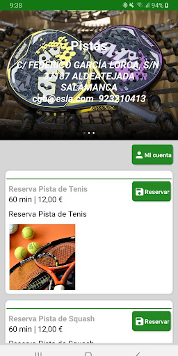Esla Reservas Screen 2