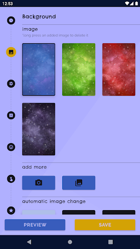 Android application Space Clock Live Wallpaper screenshort