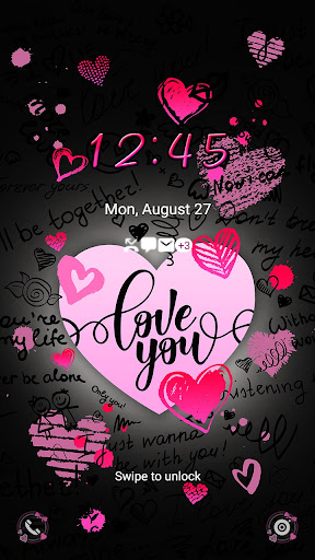 Pink Heart Love You- Wallpaper Screen 2