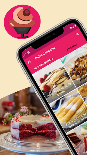 Android application Postres deliciosos screenshort