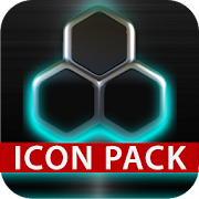 GLOW Turquoise icon pack HD 3D  Icon