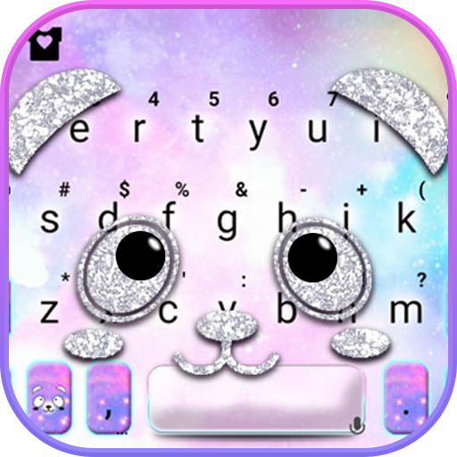 Silver Glitter Panda Keyboard logo