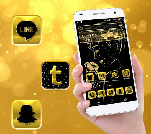 Android application Golden Girl Launcher Theme screenshort