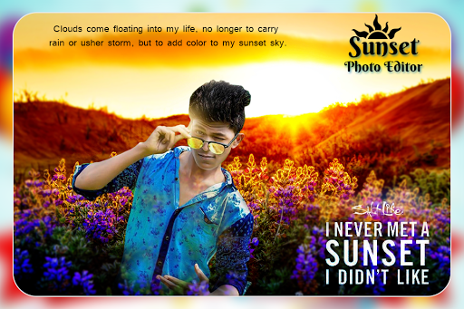 Android application Sunset Photo Editor screenshort