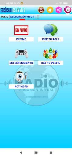 Radio Latino Continental Screen 2