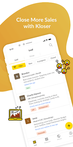 Android application Kloser - boostbiz screenshort