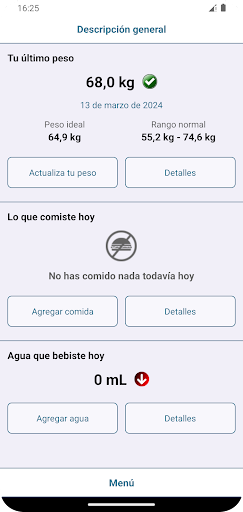 Vista previa de la aplicación