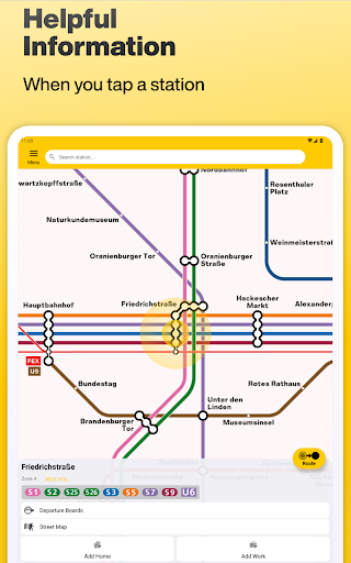 Screenshot of Berlin Subway U&S-Bahn map