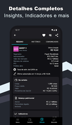 Finy FII - Ações e FIIs Screen 3