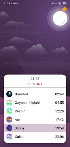 Namoz oqishni organish Screen 2