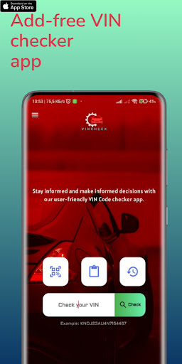 Android application Vincheck screenshort