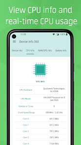 Captura 1 Device Info 360: HW, Root, SW android