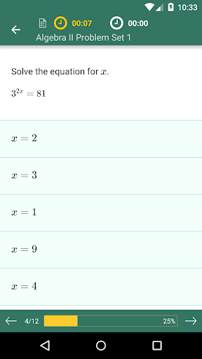 Algebra 2 Practice & Prep Screen 3