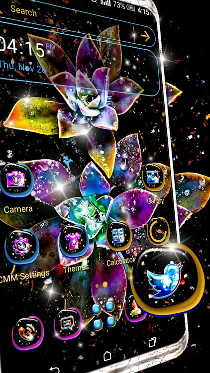 Colorful Fractal Lotus Theme - 2.3 - (Android)