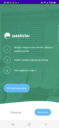 Android application Washster - pralnia screenshort