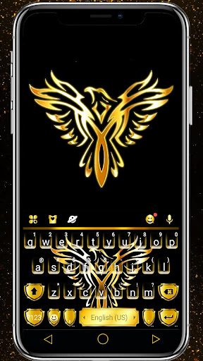 Android application Gold Eagle Keyboard Theme screenshort