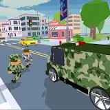 Blocky Army City Rush Racer icon