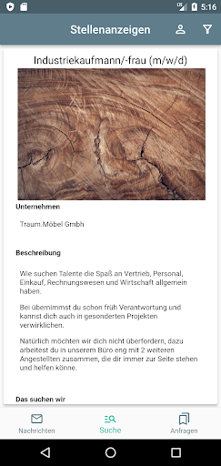 Android application AzubMe screenshort