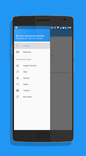 Blue Text - Keyboard + Converter Screenshot