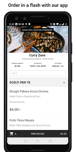 Android application Curry Zone screenshort