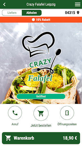 Android application Crazy Falafel Leipzig screenshort